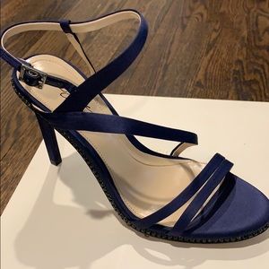 NEW indigo satin Vince Camuto strappy heels